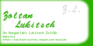 zoltan lukitsch business card
